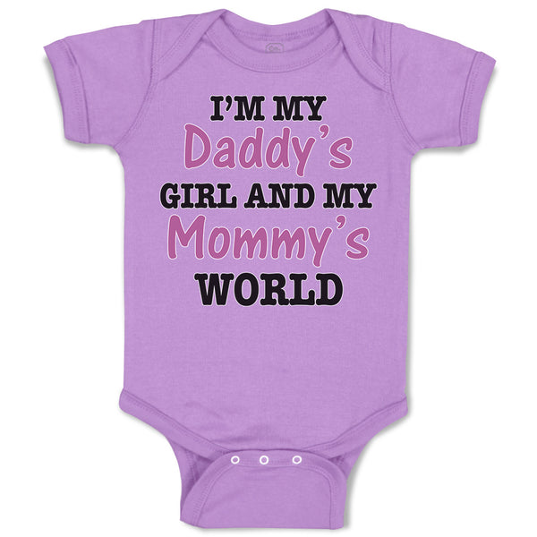 Baby Clothes I'M My Daddy's Girls and My Mommy's World Baby Bodysuits Cotton