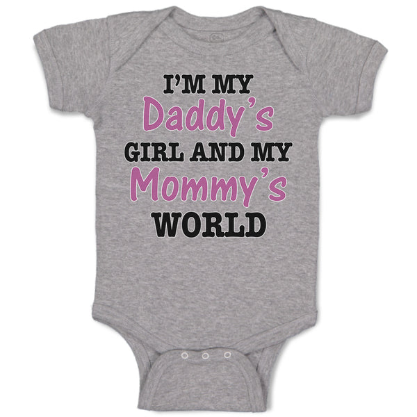 Baby Clothes I'M My Daddy's Girls and My Mommy's World Baby Bodysuits Cotton