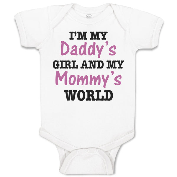 Baby Clothes I'M My Daddy's Girls and My Mommy's World Baby Bodysuits Cotton