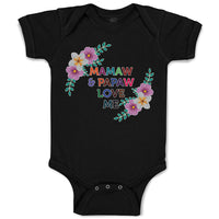 Baby Clothes Mamaw & Papaw Love Me Baby Bodysuits Boy & Girl Cotton