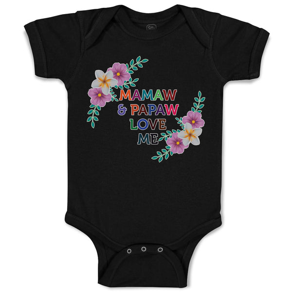 Baby Clothes Mamaw & Papaw Love Me Baby Bodysuits Boy & Girl Cotton