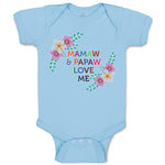 Baby Clothes Mamaw & Papaw Love Me Baby Bodysuits Boy & Girl Cotton