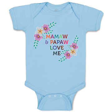Baby Clothes Mamaw & Papaw Love Me Baby Bodysuits Boy & Girl Cotton