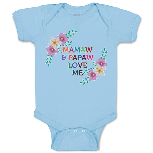 Baby Clothes Mamaw & Papaw Love Me Baby Bodysuits Boy & Girl Cotton