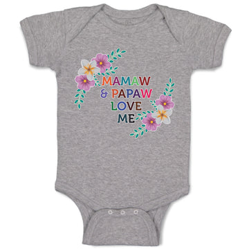 Baby Clothes Mamaw & Papaw Love Me Baby Bodysuits Boy & Girl Cotton