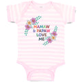 Baby Clothes Mamaw & Papaw Love Me Baby Bodysuits Boy & Girl Cotton