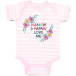 Baby Clothes Mamaw & Papaw Love Me Baby Bodysuits Boy & Girl Cotton