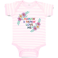 Baby Clothes Mamaw & Papaw Love Me Baby Bodysuits Boy & Girl Cotton