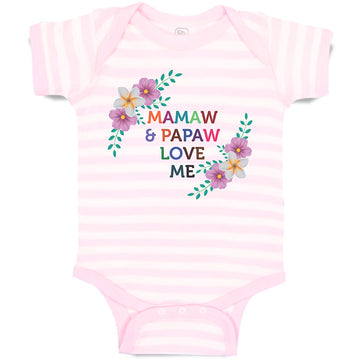 Baby Clothes Mamaw & Papaw Love Me Baby Bodysuits Boy & Girl Cotton