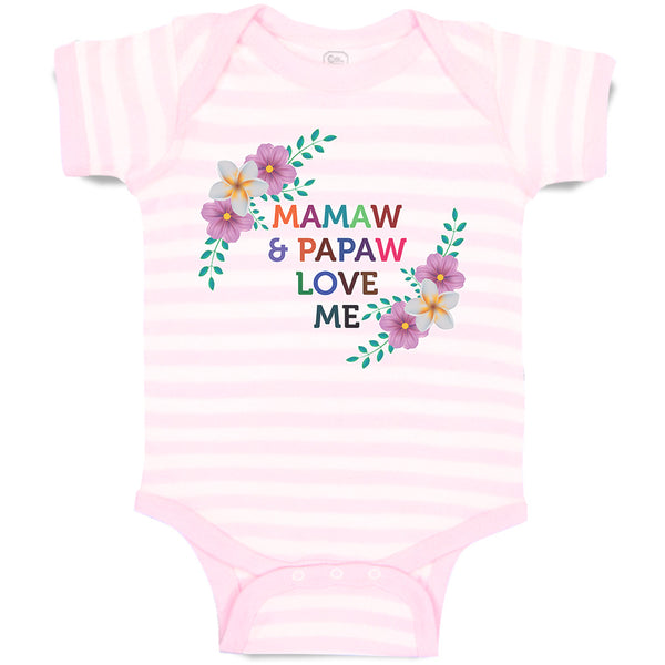 Baby Clothes Mamaw & Papaw Love Me Baby Bodysuits Boy & Girl Cotton