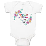 Baby Clothes Mamaw & Papaw Love Me Baby Bodysuits Boy & Girl Cotton
