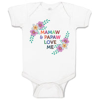 Baby Clothes Mamaw & Papaw Love Me Baby Bodysuits Boy & Girl Cotton