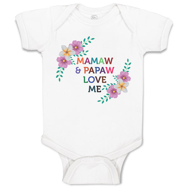Baby Clothes Mamaw & Papaw Love Me Baby Bodysuits Boy & Girl Cotton