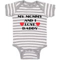 Baby Clothes My Mommy and I Love Daddy Baby Bodysuits Boy & Girl Cotton