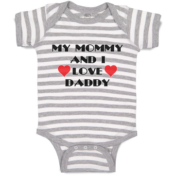 Baby Clothes My Mommy and I Love Daddy Baby Bodysuits Boy & Girl Cotton