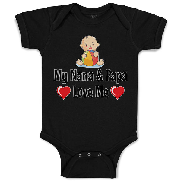 Baby Clothes My Nana & Papa Love Me Baby Bodysuits Boy & Girl Cotton