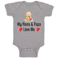 Baby Clothes My Nana & Papa Love Me Baby Bodysuits Boy & Girl Cotton