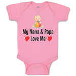 Baby Clothes My Nana & Papa Love Me Baby Bodysuits Boy & Girl Cotton