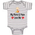 Baby Clothes My Nana & Papa Love Me Baby Bodysuits Boy & Girl Cotton