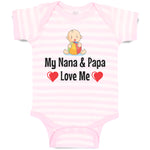 Baby Clothes My Nana & Papa Love Me Baby Bodysuits Boy & Girl Cotton