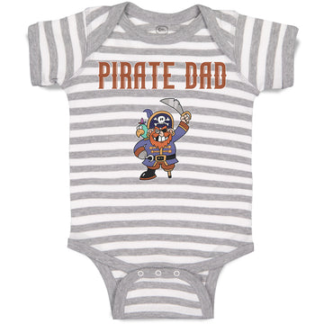 Baby Clothes Cartoon Pirate Dad Baby Bodysuits Boy & Girl Newborn Clothes Cotton
