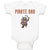 Baby Clothes Cartoon Pirate Dad Baby Bodysuits Boy & Girl Newborn Clothes Cotton