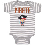 Baby Clothes Pirate Boy Character Baby Bodysuits Boy & Girl Cotton