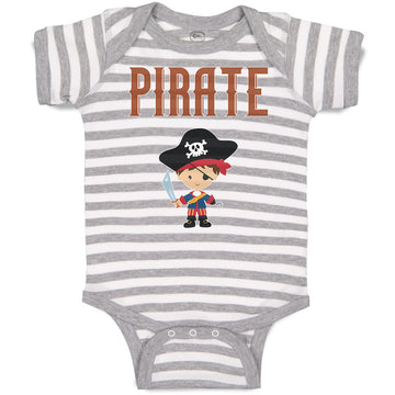 Baby Clothes Pirate Boy Character Baby Bodysuits Boy & Girl Cotton