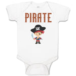 Baby Clothes Pirate Boy Character Baby Bodysuits Boy & Girl Cotton