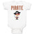 Baby Clothes Pirate Boy Character Baby Bodysuits Boy & Girl Cotton