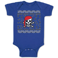 Baby Clothes Rrrr Rrrr An Skull Skeleton Pirate Head with Crossbone Cotton