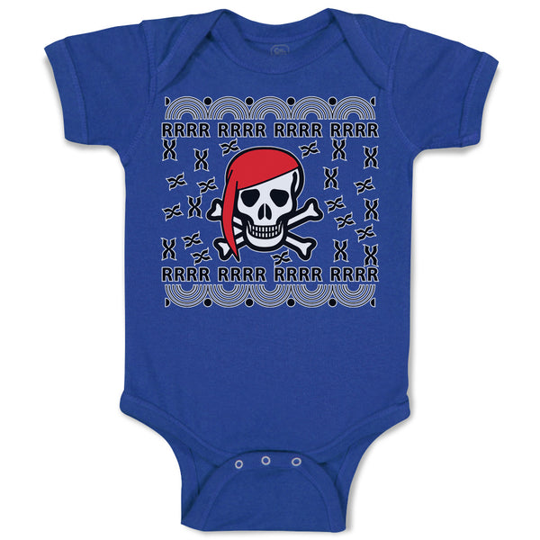 Baby Clothes Rrrr Rrrr An Skull Skeleton Pirate Head with Crossbone Cotton