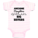 Baby Clothes Awesome Daughters Get Promoted to Big Sisters Baby Bodysuits Cotton