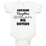 Baby Clothes Awesome Daughters Get Promoted to Big Sisters Baby Bodysuits Cotton