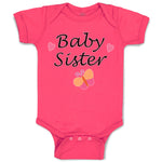 Baby Clothes Baby Sister with Butterfly and Pink Little Hearts Baby Bodysuits