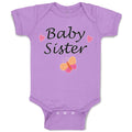 Baby Clothes Baby Sister with Butterfly and Pink Little Hearts Baby Bodysuits