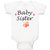 Baby Clothes Baby Sister with Butterfly and Pink Little Hearts Baby Bodysuits