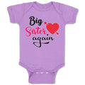 Baby Clothes Big Sister Again with Heart and Arrow Baby Bodysuits Cotton