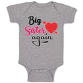 Baby Clothes Big Sister Again with Heart and Arrow Baby Bodysuits Cotton