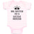 Baby Clothes Big Sister to A Little Mister with Crown and Little Heart Cotton