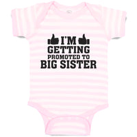 Baby Clothes I'M Getting Promoted to Big Sister Baby Bodysuits Boy & Girl Cotton