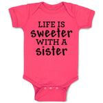 Baby Clothes Life Is Sweeter with A Sister Baby Bodysuits Boy & Girl Cotton