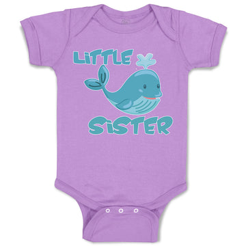 Baby Clothes Little Sister and An Cute Dolphin Baby Bodysuits Boy & Girl Cotton