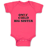 Baby Clothes Only Child Big Sister Baby Bodysuits Boy & Girl Cotton
