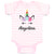 Baby Clothes Angelina Your Name Cute Unicorn Baby Bodysuits Boy & Girl Cotton