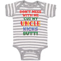 Baby Clothes Don'T Mess with Me 'Cuz My Uncle Kicks Butt! Baby Bodysuits Cotton