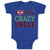 Baby Clothes I Love My Crazy Uncle Baby Bodysuits Boy & Girl Cotton