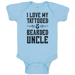 Baby Clothes I Love My Tattooed & Bearded Uncle Baby Bodysuits Boy & Girl Cotton