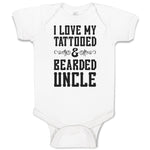 Baby Clothes I Love My Tattooed & Bearded Uncle Baby Bodysuits Boy & Girl Cotton