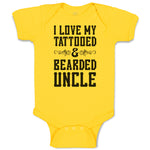 Baby Clothes I Love My Tattooed & Bearded Uncle Baby Bodysuits Boy & Girl Cotton